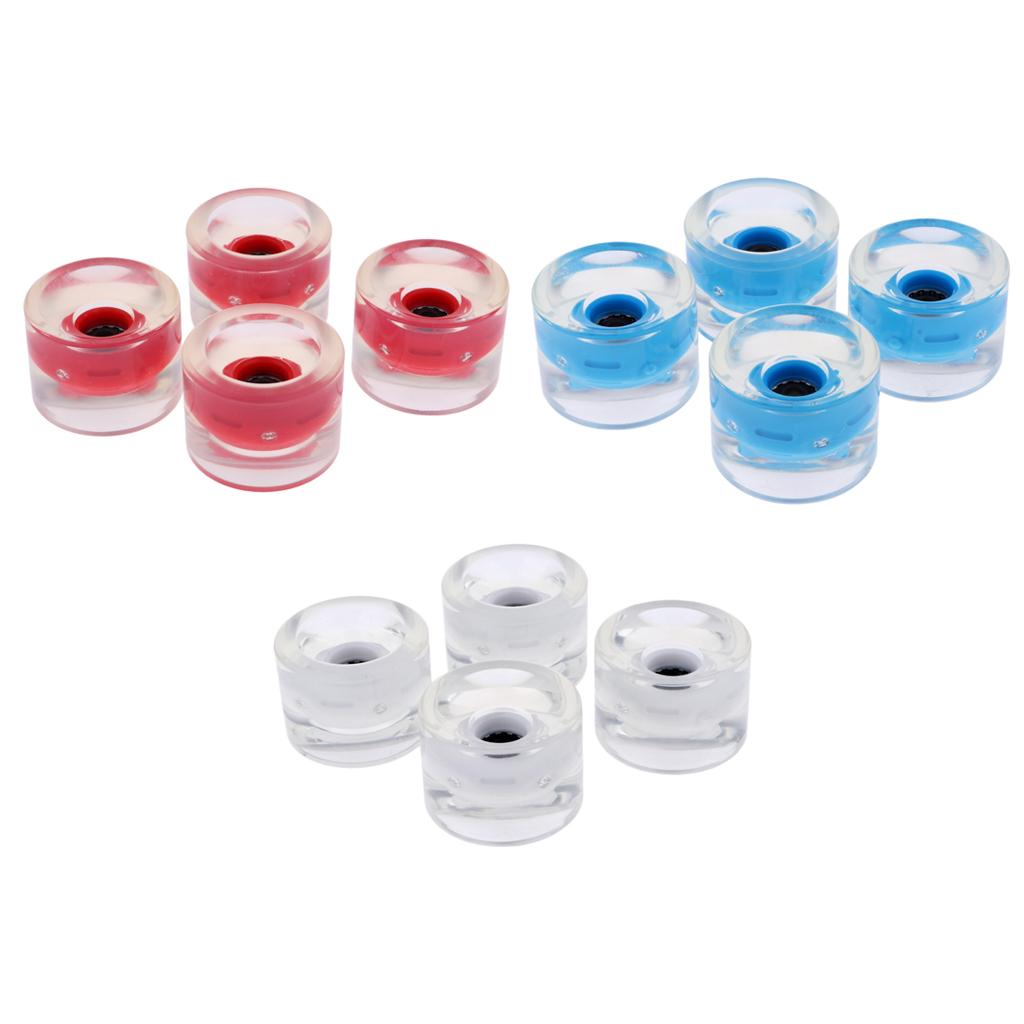 12pcs 70mm Magnetic Light Up Skateboard Longboard Wheels Replacement 78A