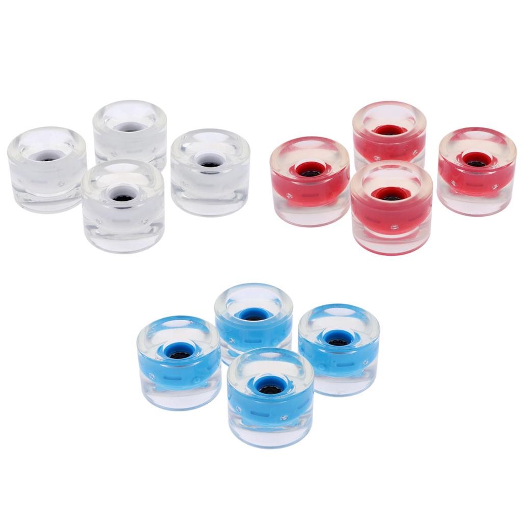 12pcs 70mm Magnetic Light Up Skateboard Longboard Wheels Replacement 78A