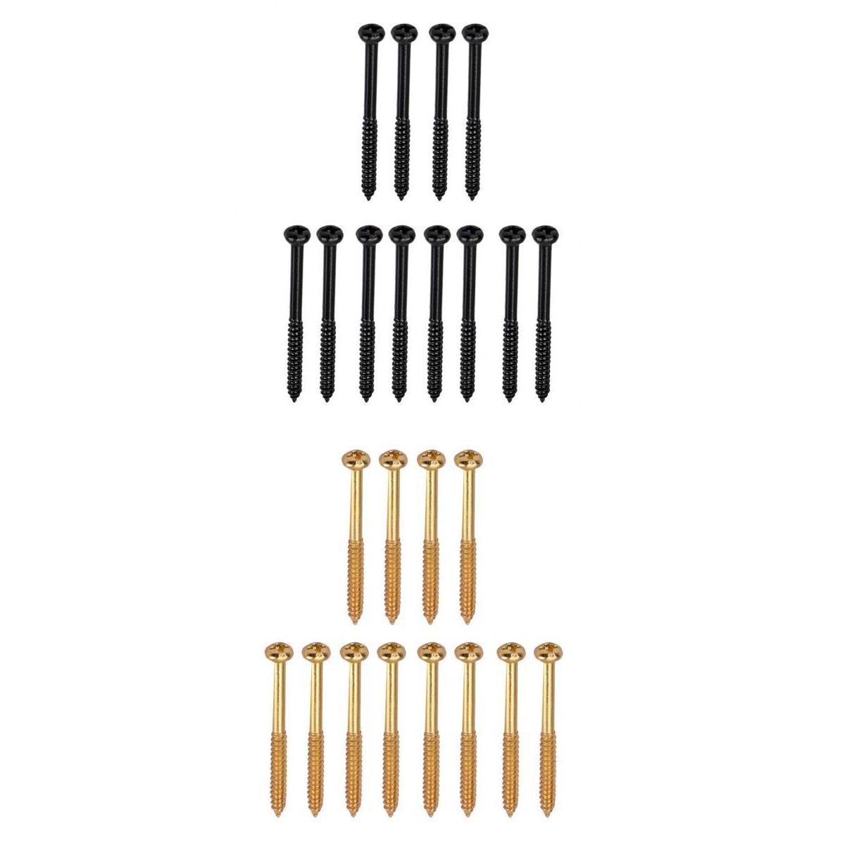 24 Pieces Bass Pickup Mounting Screws for PB JB Guitar Pickup Parts