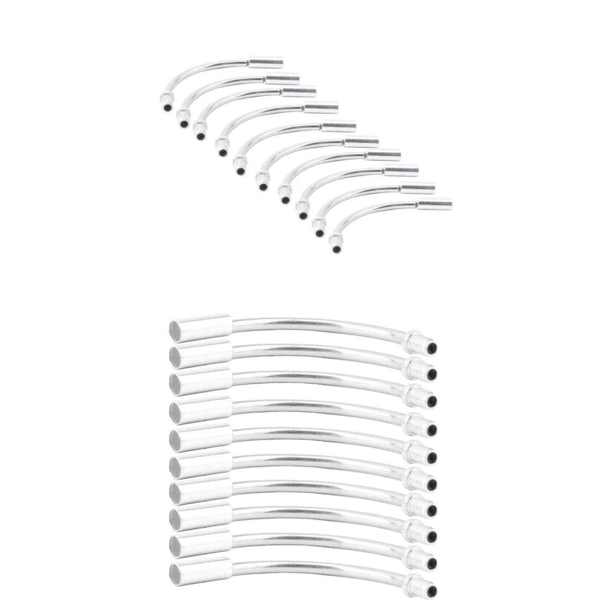 20pcs/Set Bike Bicycle V Brake Cable Noodle Brakes Pipe Hose Guide Silvery