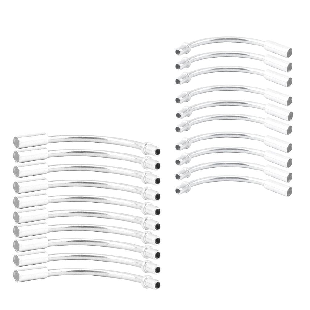 20pcs/Set Bike Bicycle V Brake Cable Noodle Brakes Pipe Hose Guide Silvery