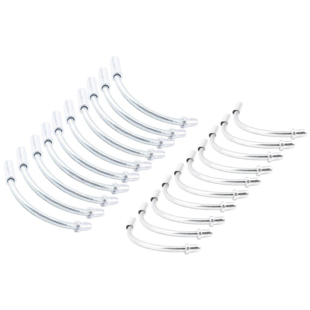 20pcs/Set Bike Bicycle V Brake Cable Noodle Brakes Pipe Hose Guide Silvery