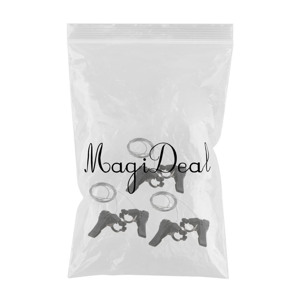 3 Count 3x5/6/7 Speed MTB Bike Thumb Gear Shifter Top Mount Shifters Silvery