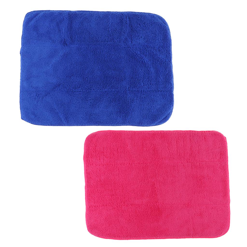 2pcs Microfiber Skate Wipe Care Cleaning Cloth Quick drying Clean Towel Blue