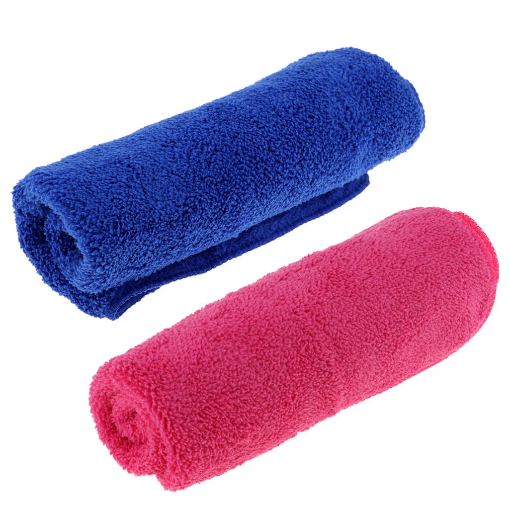 2pcs Microfiber Skate Wipe Care Cleaning Cloth Quick drying Clean Towel Blue
