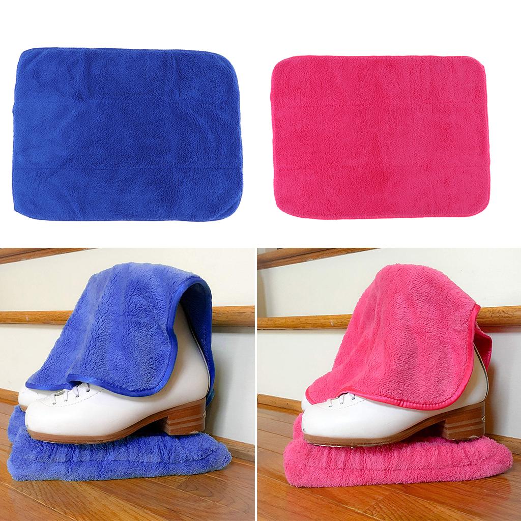 2pcs Microfiber Skate Wipe Care Cleaning Cloth Quick drying Clean Towel Blue