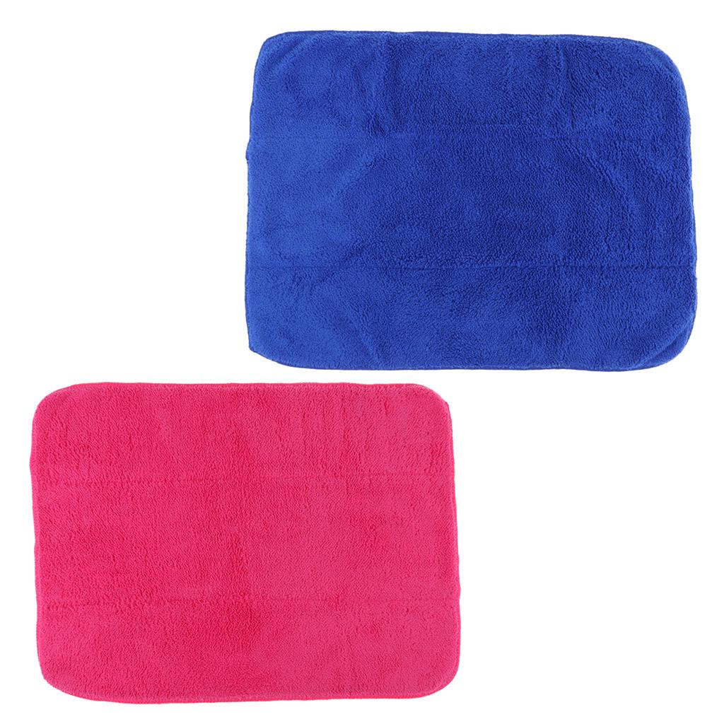 2pcs Microfiber Skate Wipe Care Cleaning Cloth Quick drying Clean Towel Blue