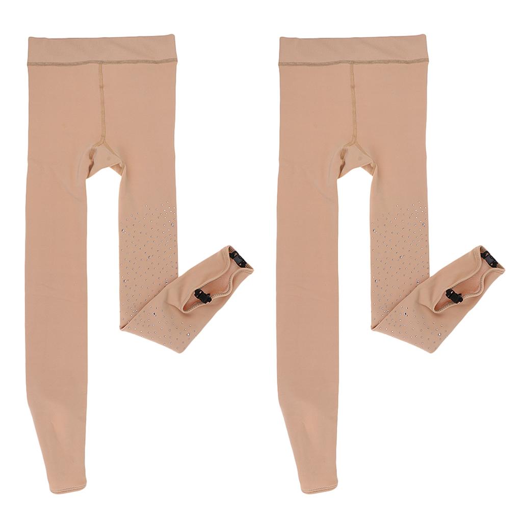 2x OverBoots Ice Figure Skating Tights Over Boots Leggings Compression Pants