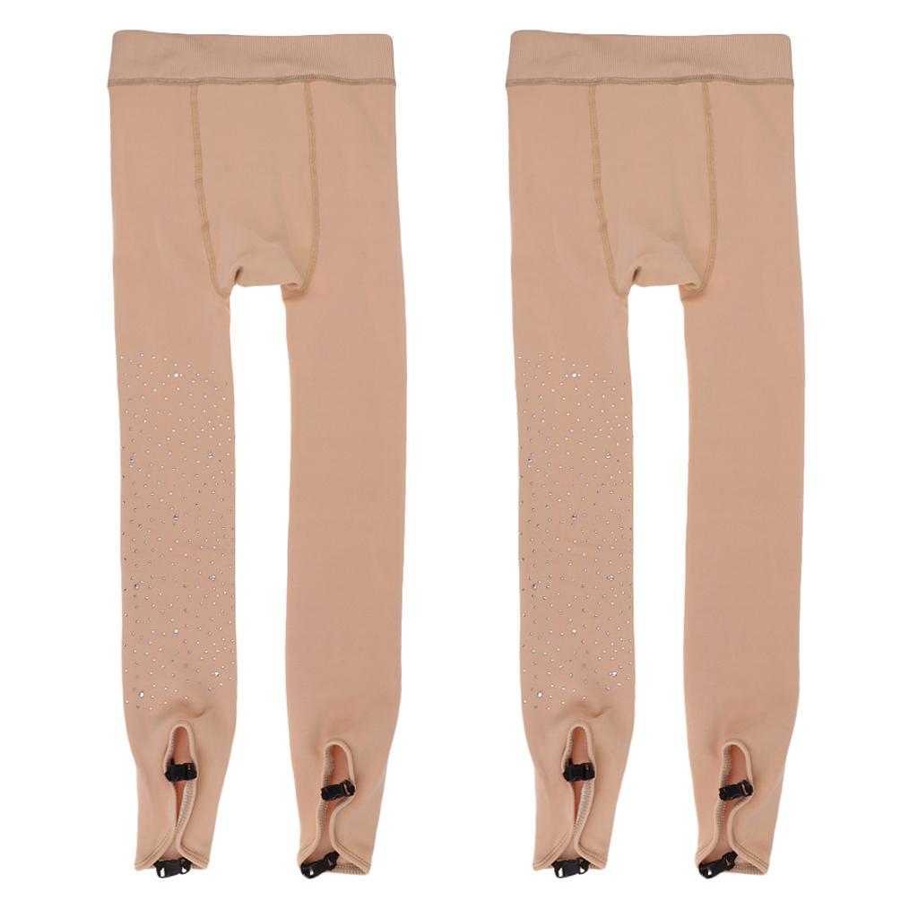 2x OverBoots Ice Figure Skating Tights Over Boots Leggings Compression Pants
