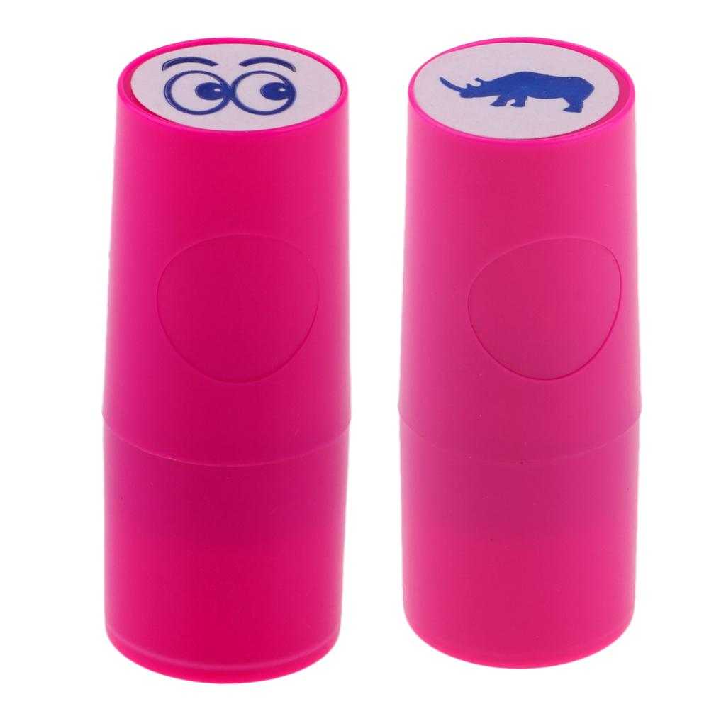 2 Pieces Colorfast Golf Ball Stamper Marker Impression Seal Eyes+Rhinoceros