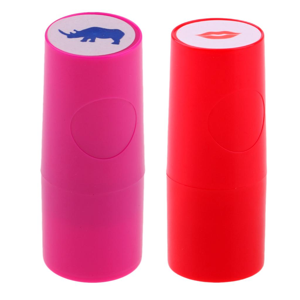 2 Pieces Colorfast Golf Ball Stamper Marker Impression Seal Lips+Rhinoceros