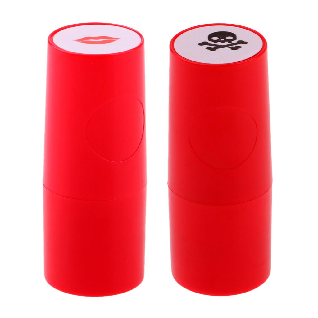 2 Pieces Colorfast Golf Ball Stamper Marker Impression Seal Lips+Skull