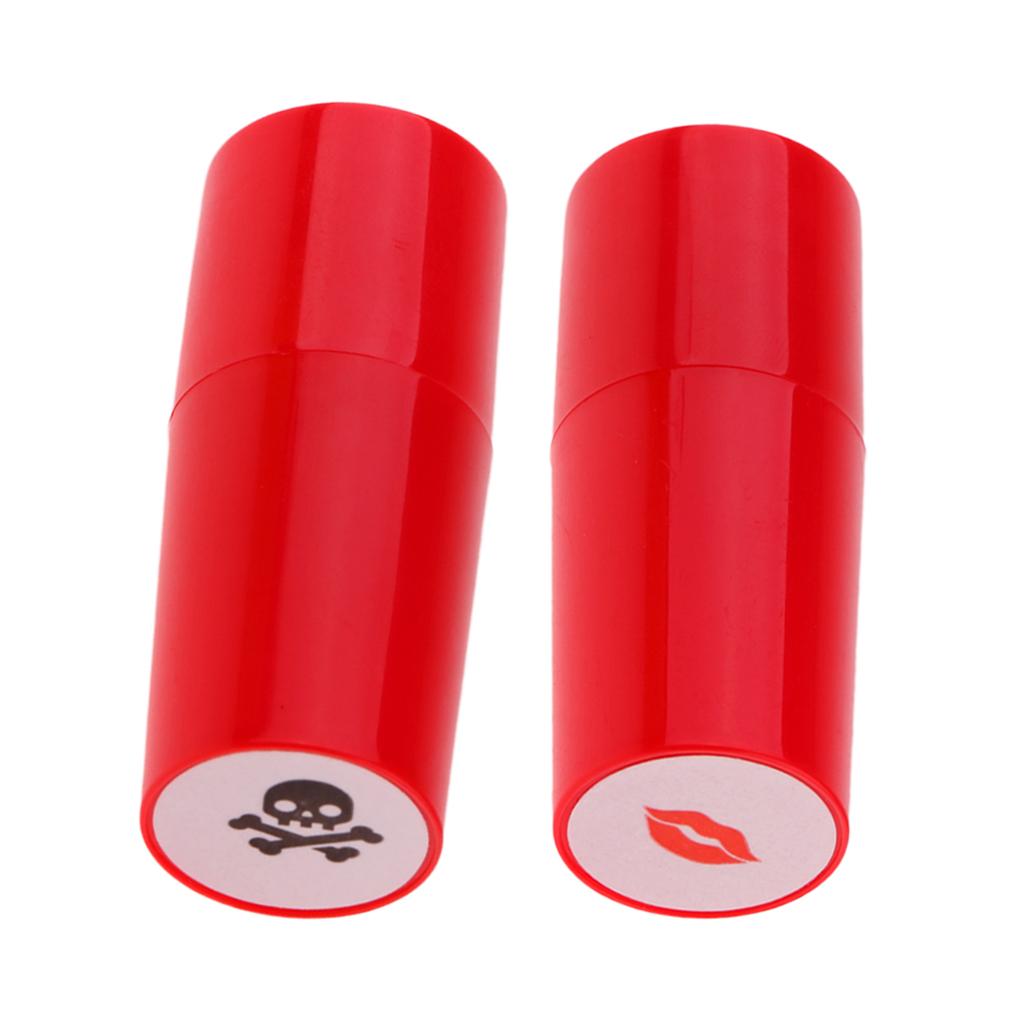 2 Pieces Colorfast Golf Ball Stamper Marker Impression Seal Lips+Skull