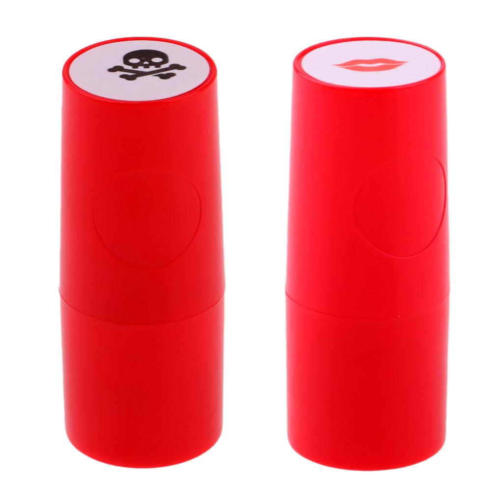 2 Pieces Colorfast Golf Ball Stamper Marker Impression Seal Lips+Skull