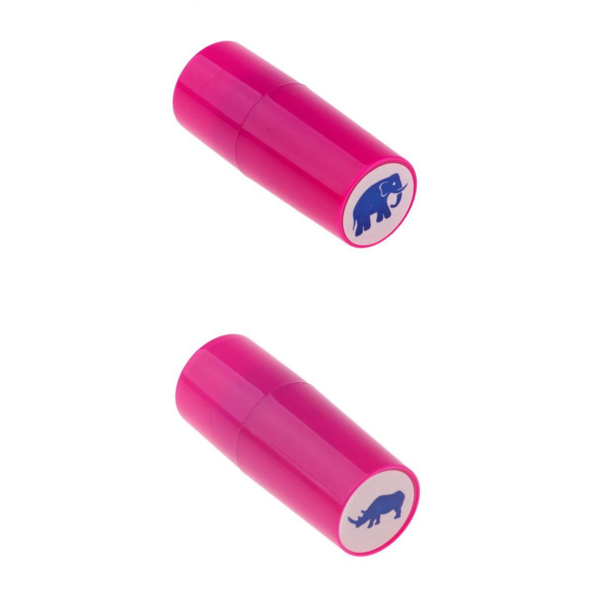 2 Pieces Colorfast Golf Ball Stamper Marker Impression Elephant+Rhinoceros