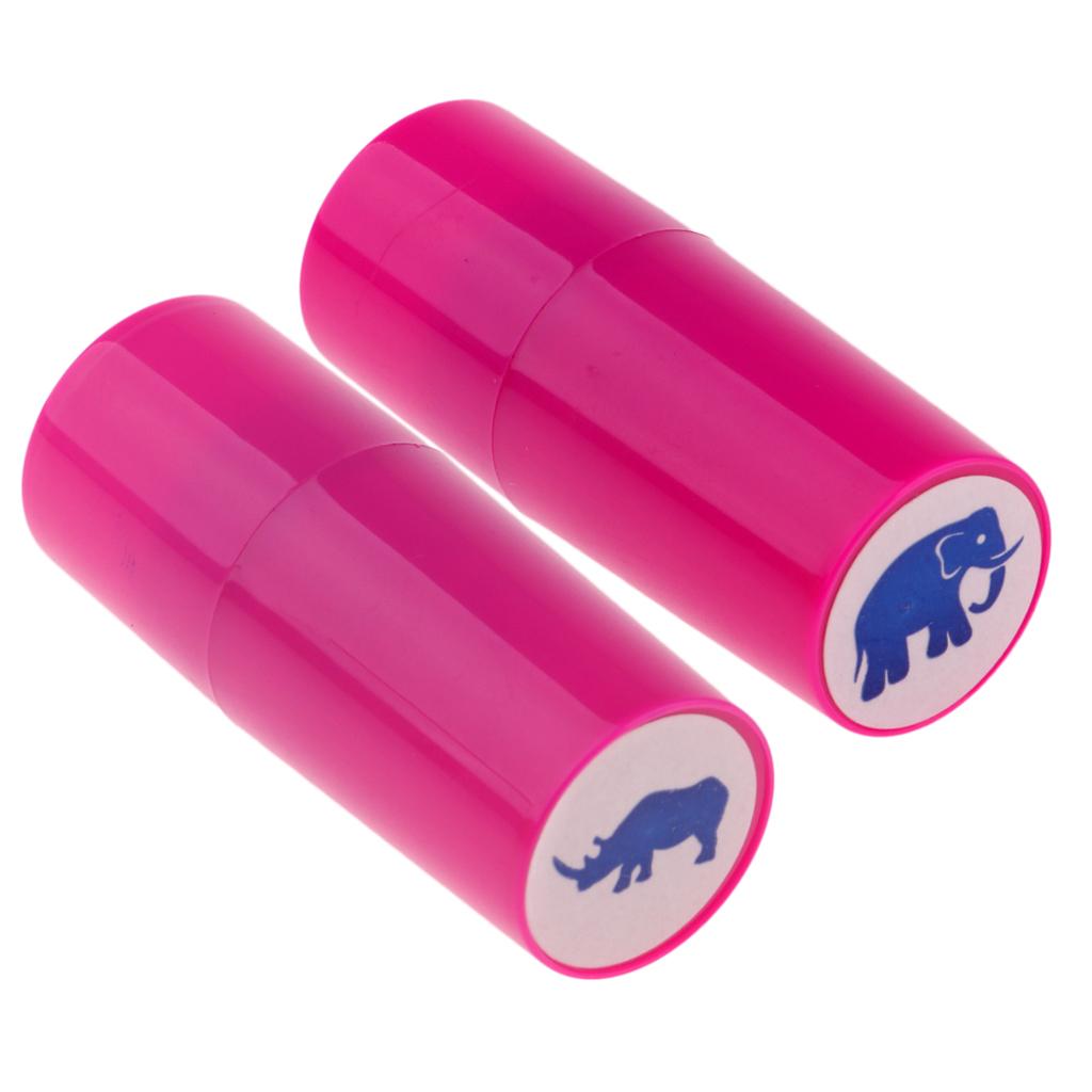 2 Pieces Colorfast Golf Ball Stamper Marker Impression Elephant+Rhinoceros