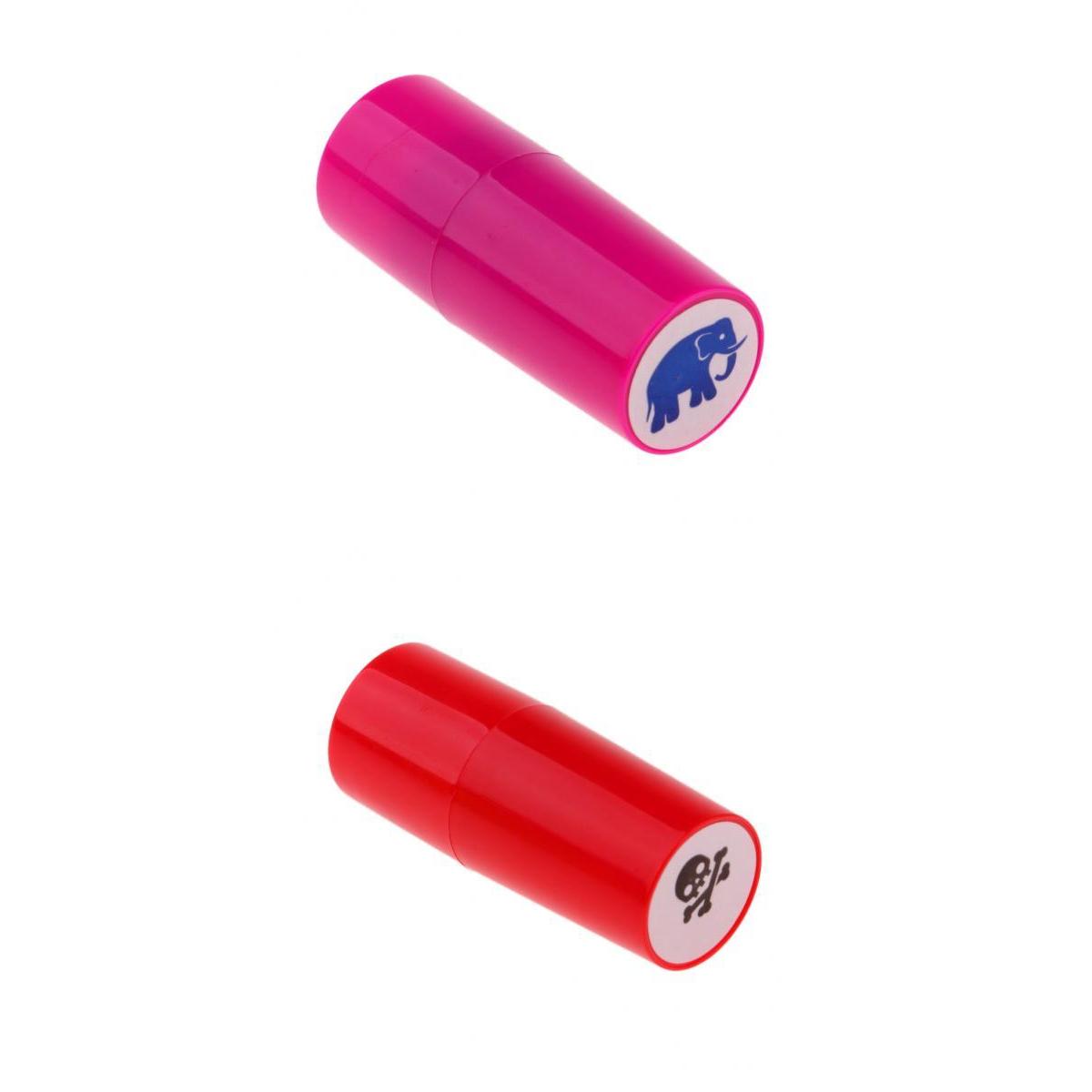 2 Pieces Colorfast Golf Ball Stamper Marker Impression Seal Elephant+Skull