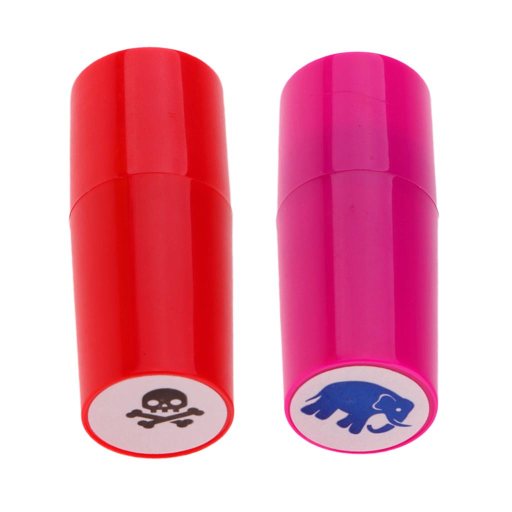 2 Pieces Colorfast Golf Ball Stamper Marker Impression Seal Elephant+Skull