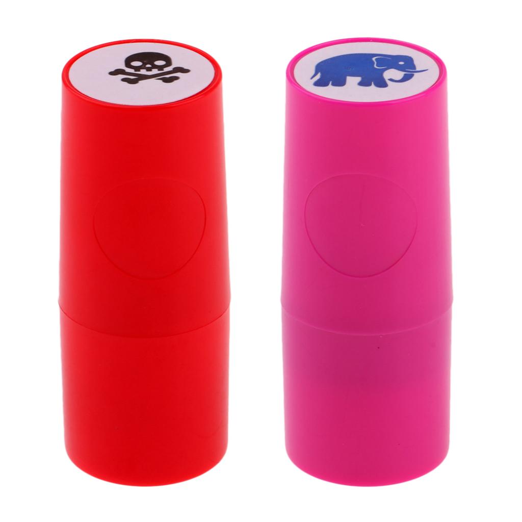 2 Pieces Colorfast Golf Ball Stamper Marker Impression Seal Elephant+Skull