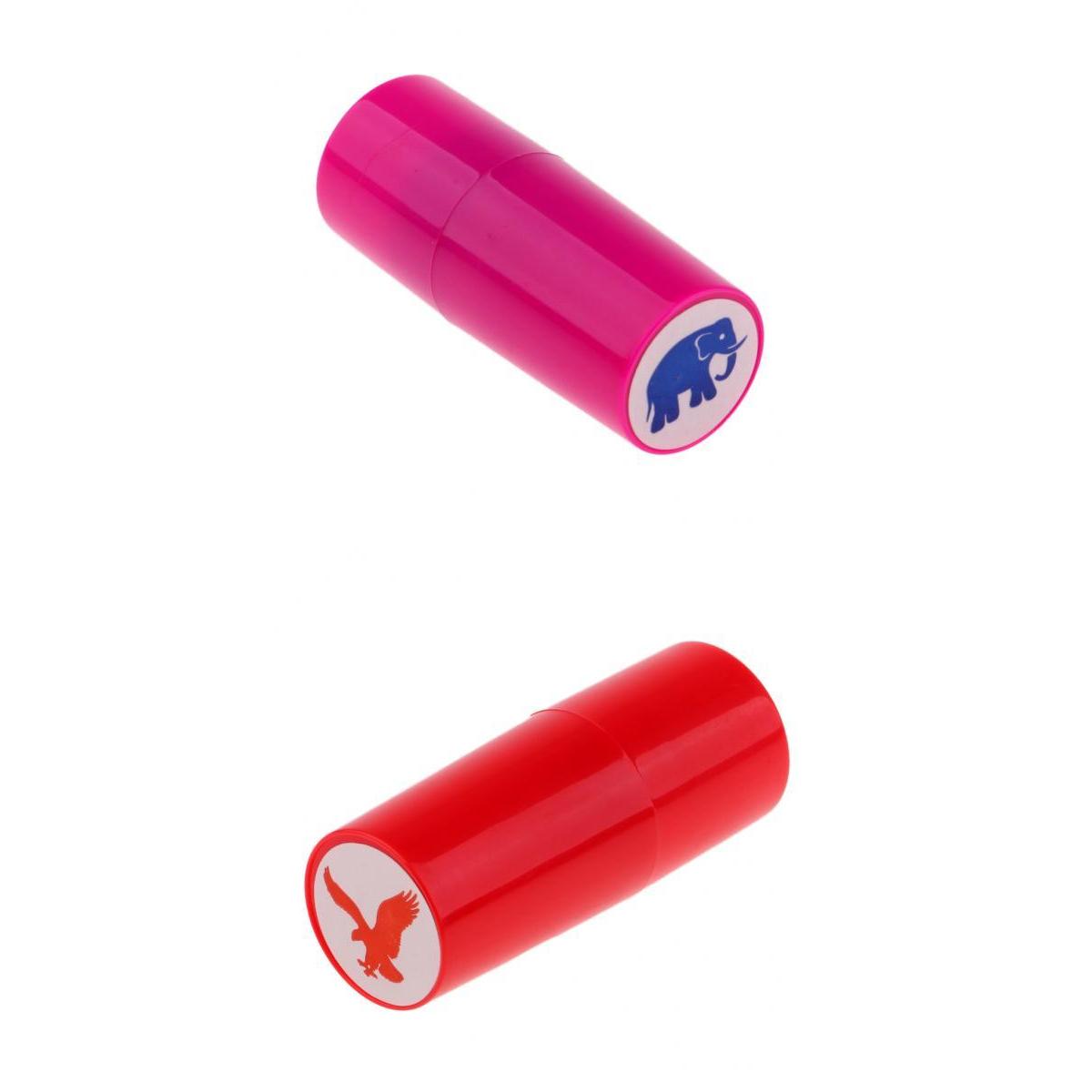 2 Pieces Colorfast Golf Ball Stamper Marker Impression Seal Elephant+Eagle