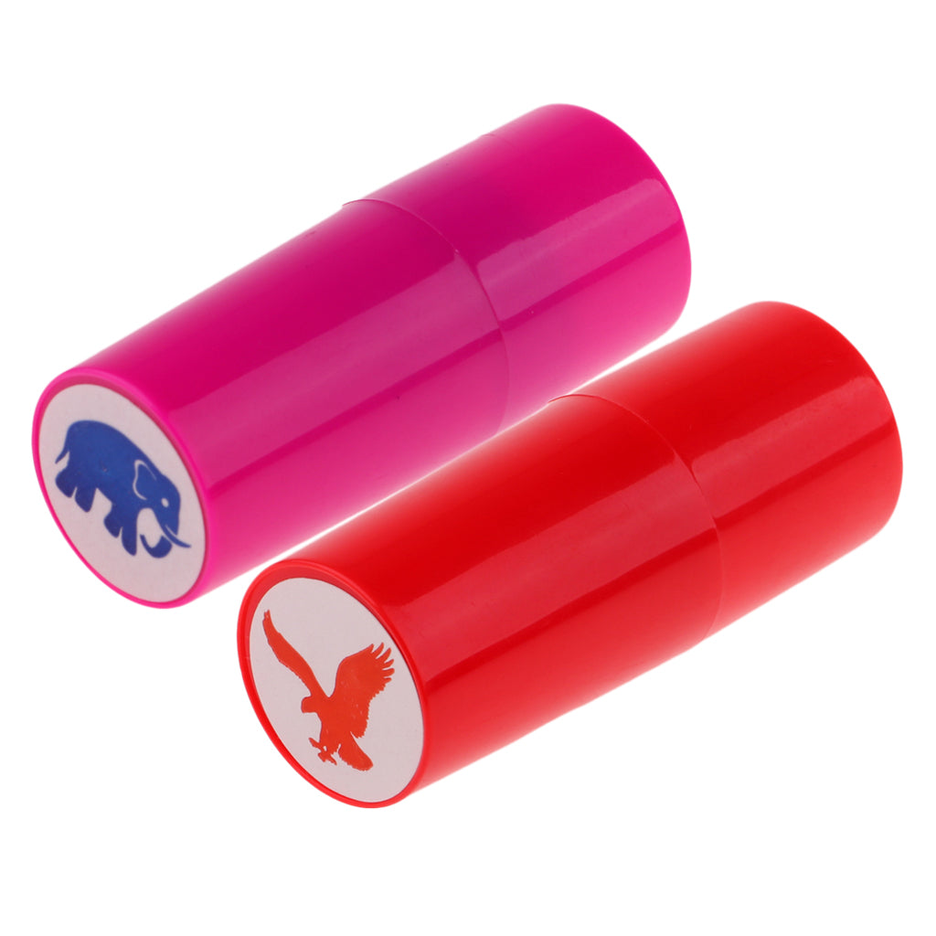 2 Pieces Colorfast Golf Ball Stamper Marker Impression Seal Elephant+Eagle