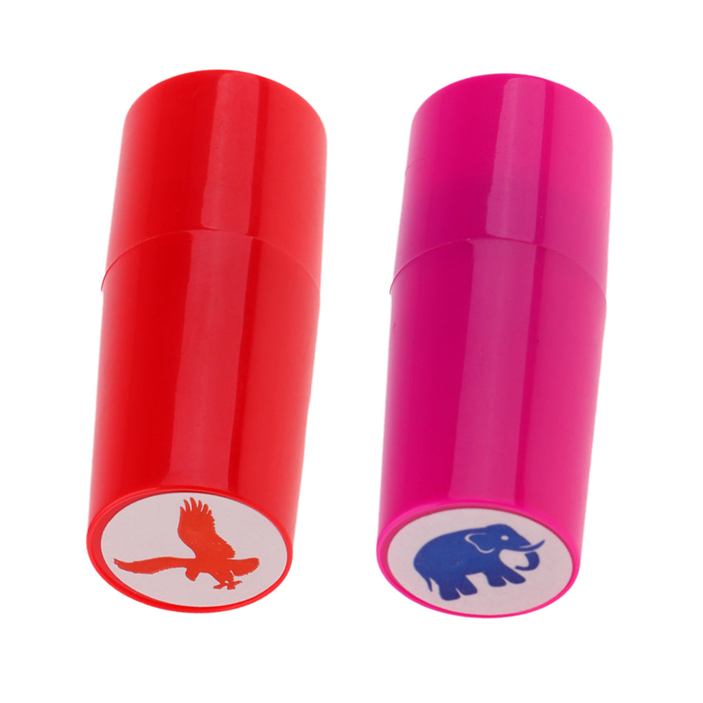 2 Pieces Colorfast Golf Ball Stamper Marker Impression Seal Elephant+Eagle