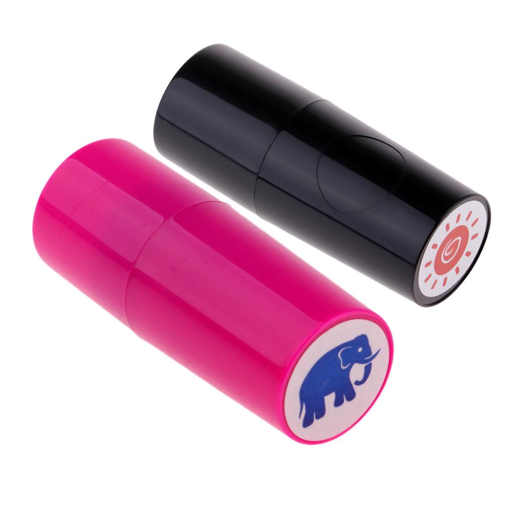 2 Pieces Colorfast Golf Ball Stamper Marker Impression Seal Sun & Elephant