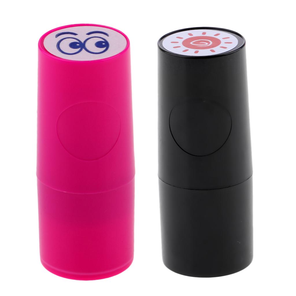 2 Piece Colorfast Golf Ball Stamper Marker Impression Seal Sun & Eyes Design