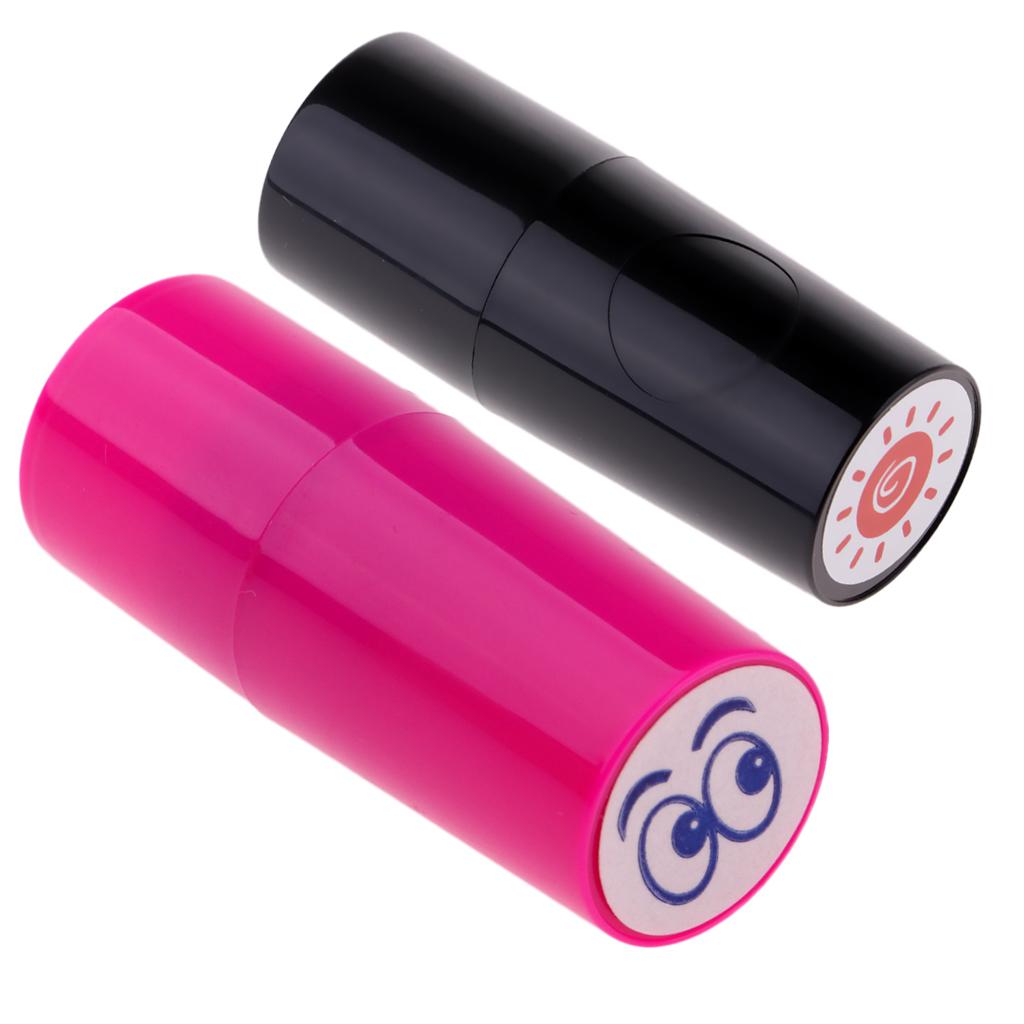 2 Piece Colorfast Golf Ball Stamper Marker Impression Seal Sun & Eyes Design