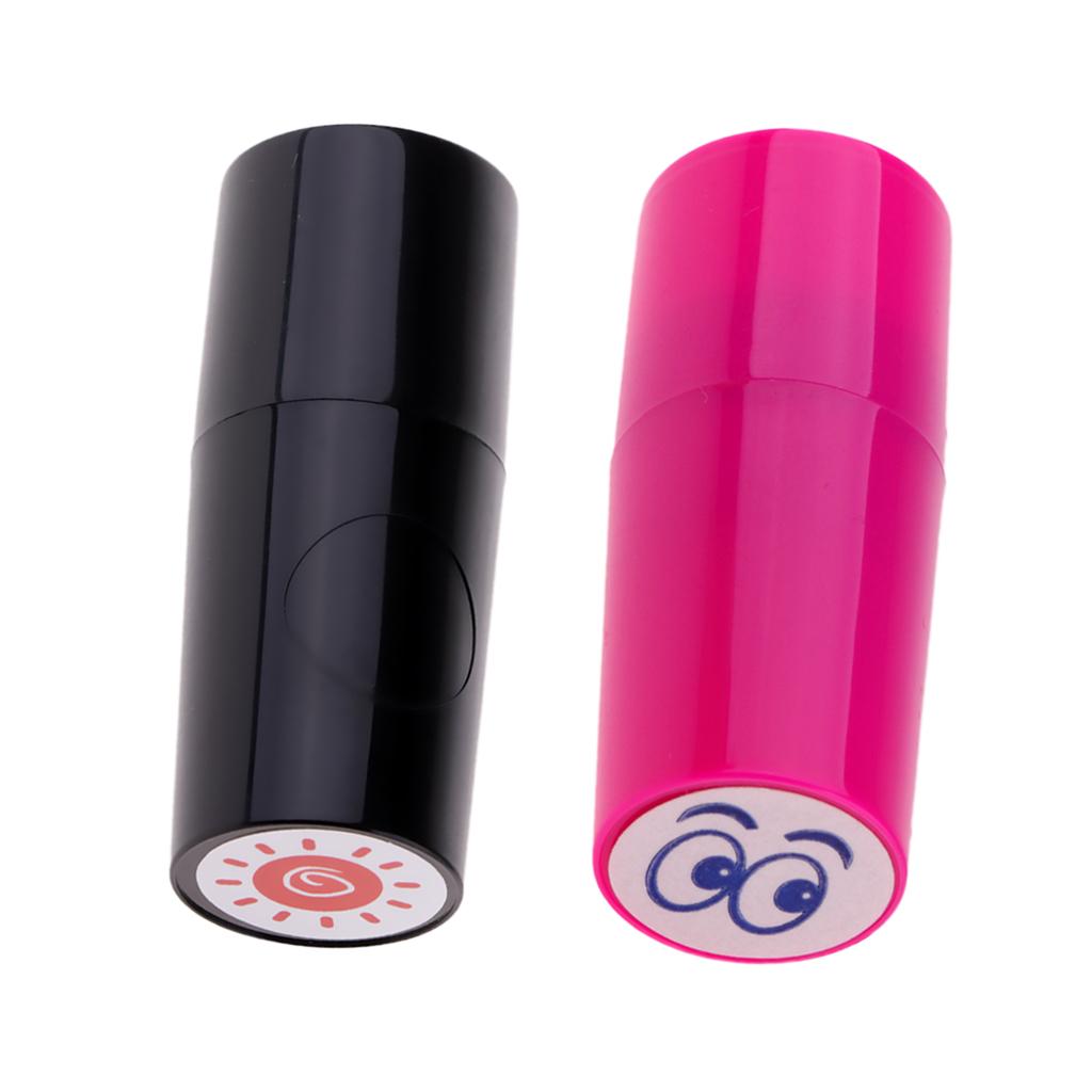 2 Piece Colorfast Golf Ball Stamper Marker Impression Seal Sun & Eyes Design