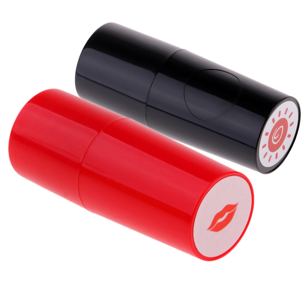 2 Piece Colorfast Golf Ball Stamper Marker Impression Seal Sun & Lips Design