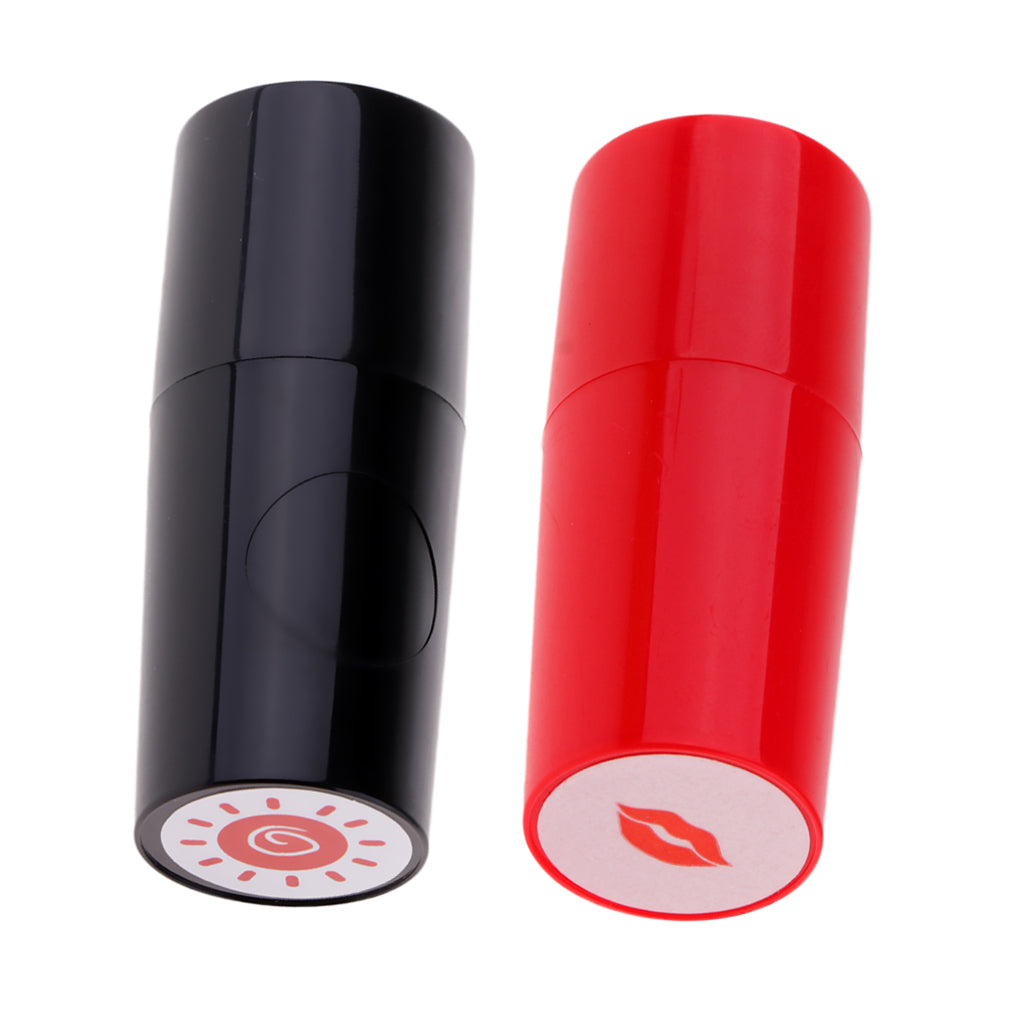 2 Piece Colorfast Golf Ball Stamper Marker Impression Seal Sun & Lips Design