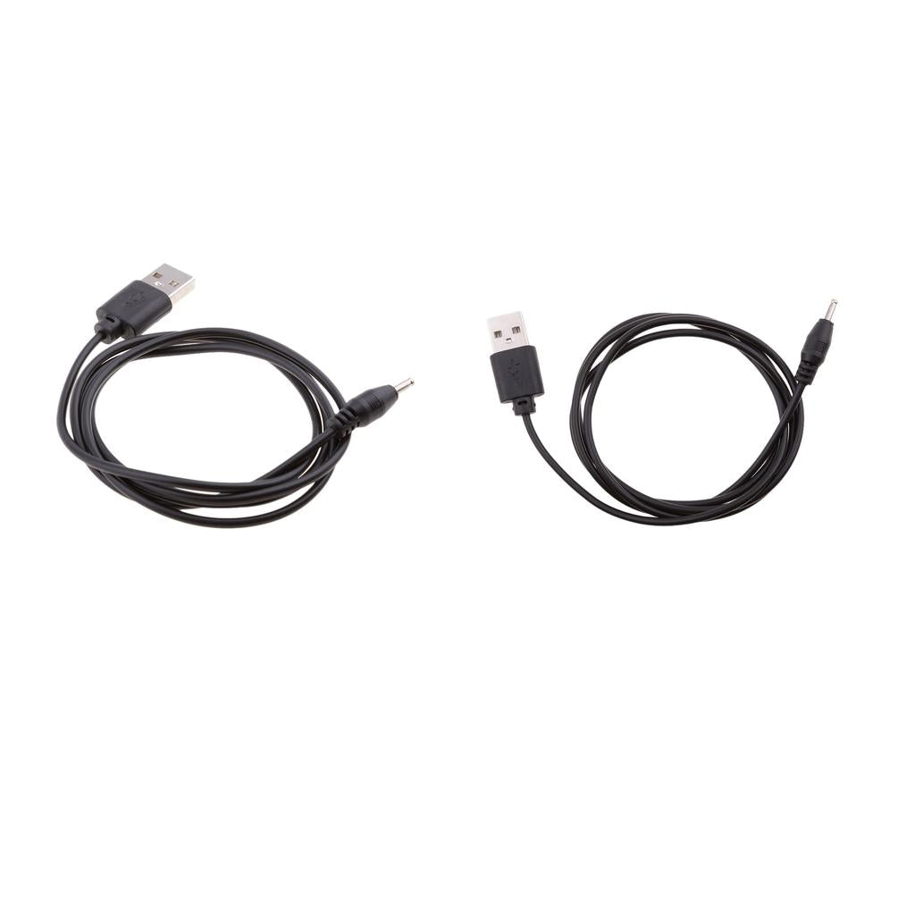 2Pcs USB 2.0 A Male To 2.5x0.7mm DC Plug Connector With Charging Cord Cable