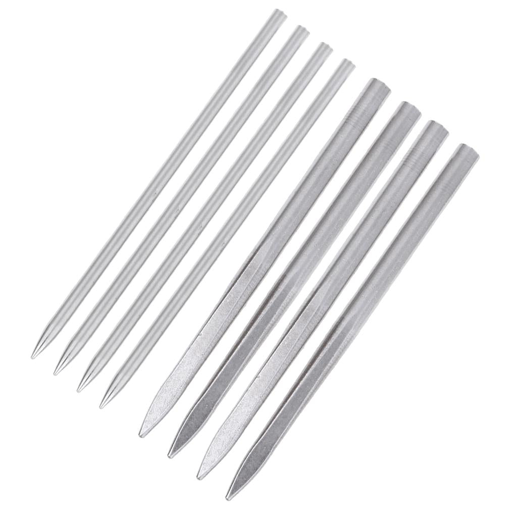 8 Pieces Stainless Steel Paracord Fid Lacing Stitching Braiding Needles Tool