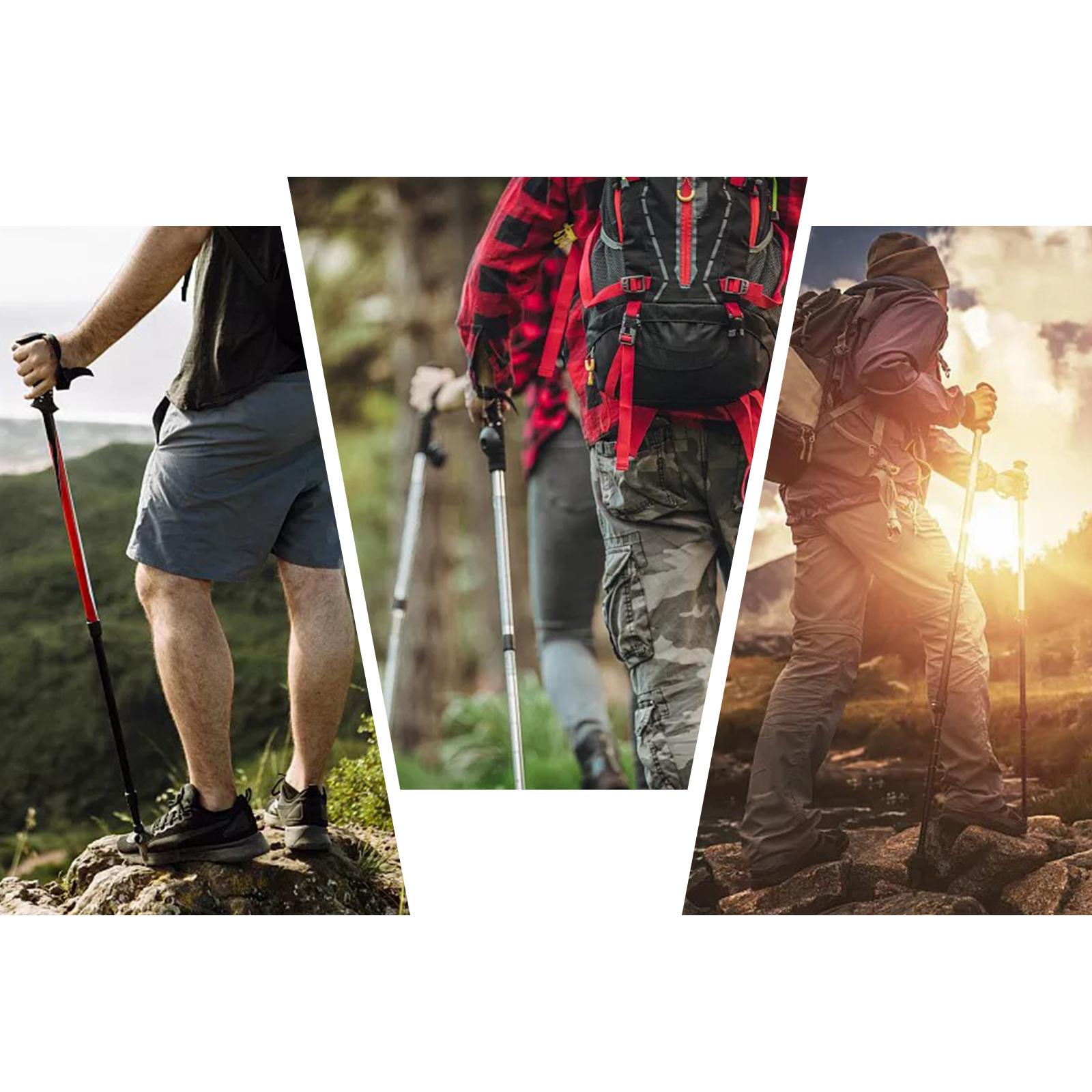 4pcs Backpack Walking Stick Holder Trekking Hiking Pole Fixing Tie Cord Rope