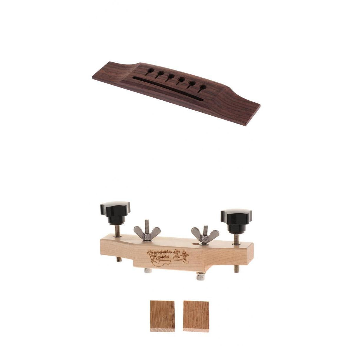 1 Set Guitar Bridge Clamp with Rosewood Bridge Guitar Accessory