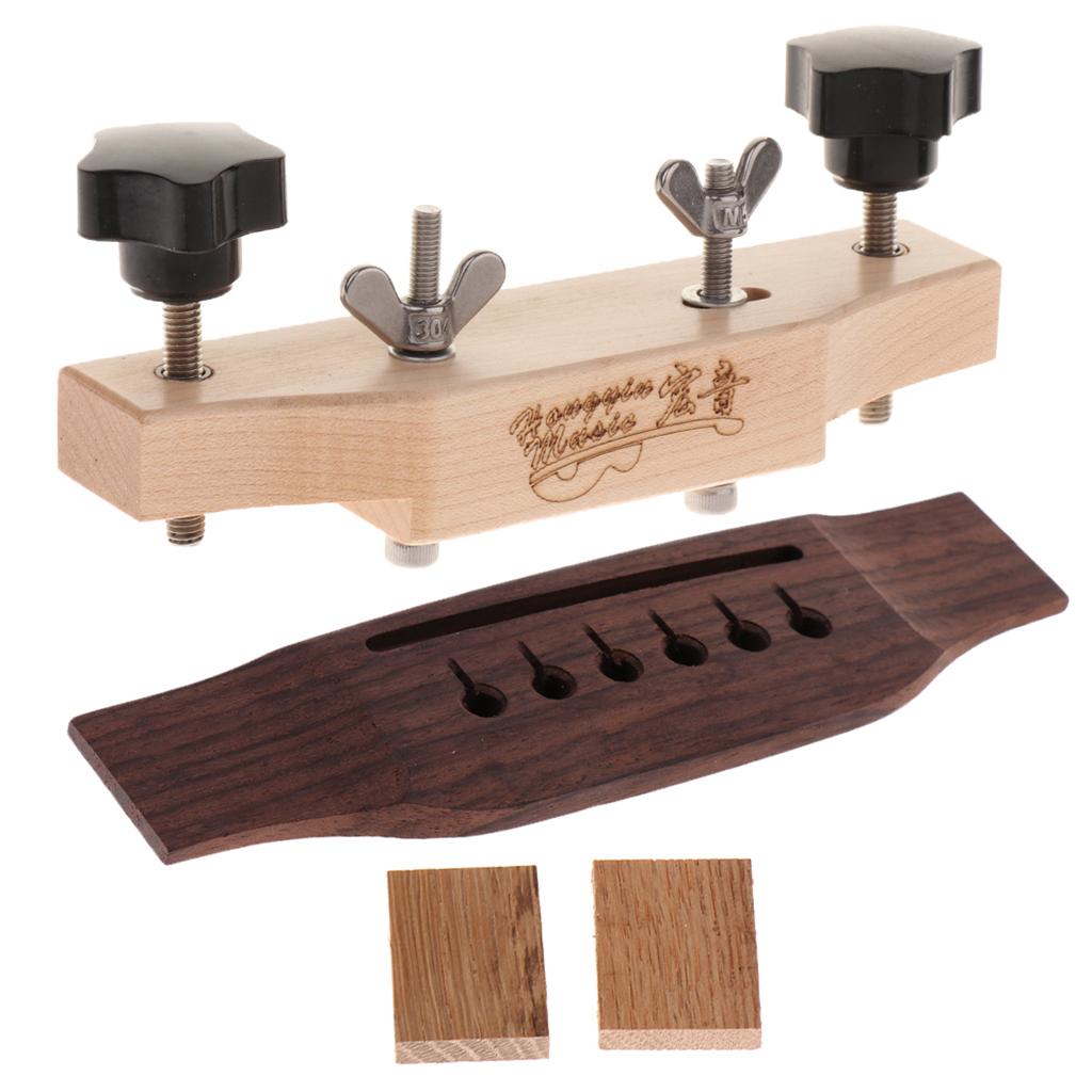 1 Set Guitar Bridge Clamp with Rosewood Bridge Guitar Accessory