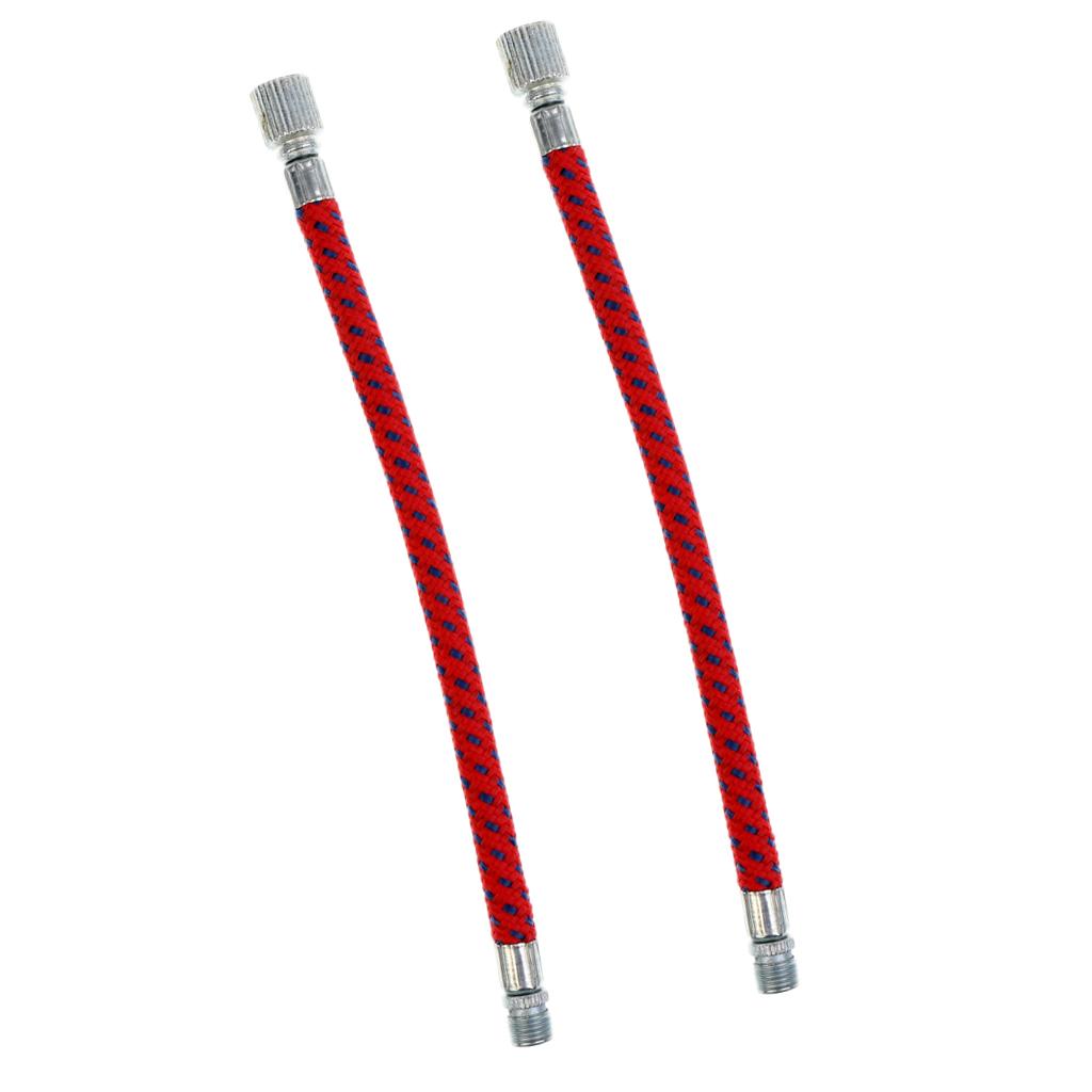 2Pcs Bike Pump Extension Hose Replacement Valve Air Pump Inflator Tube Parts