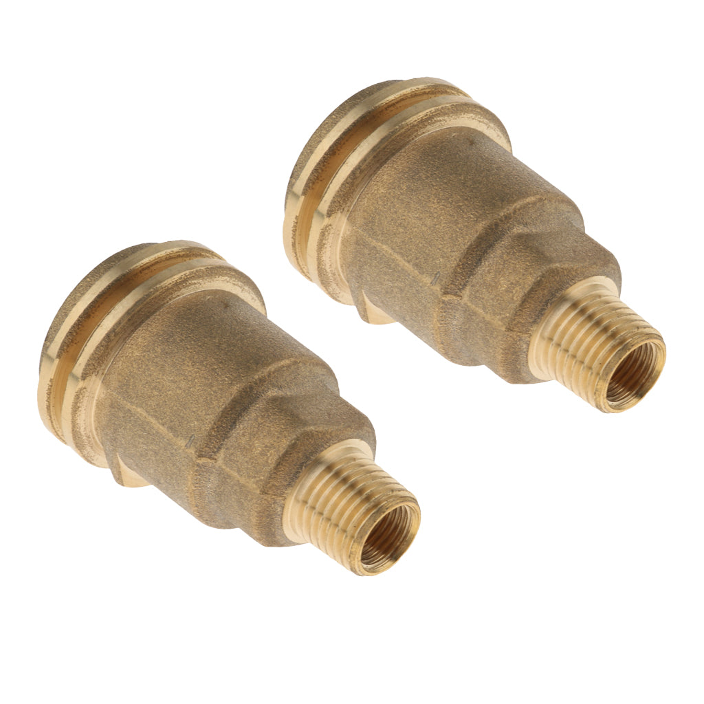 2PCS QCC1 ACME Nut Propane Gas Fitting Adapter with 1/4Inch Male Pipe Thread