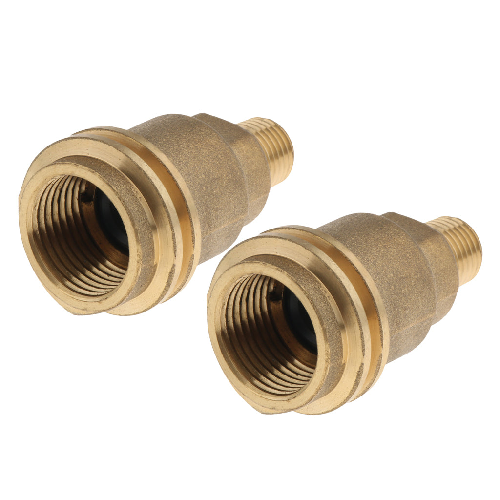 2PCS QCC1 ACME Nut Propane Gas Fitting Adapter with 1/4Inch Male Pipe Thread