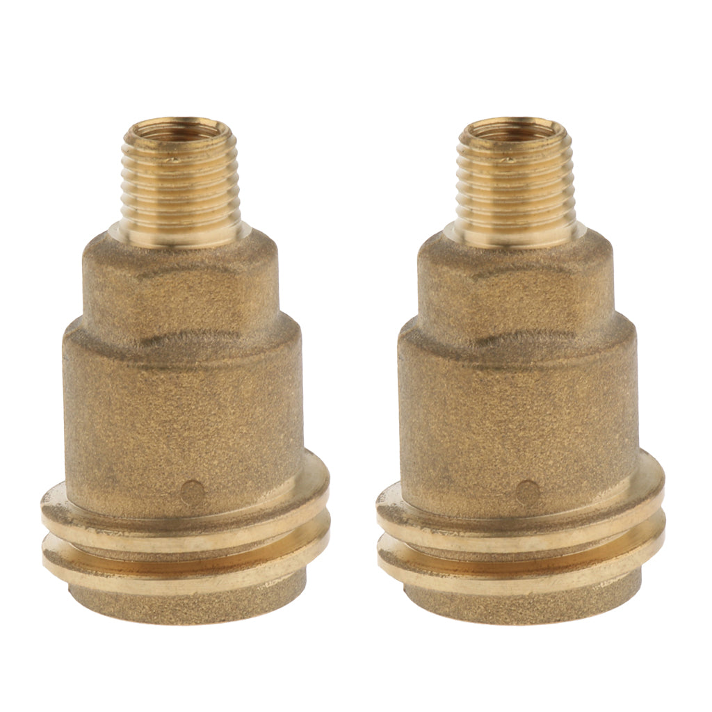 2PCS QCC1 ACME Nut Propane Gas Fitting Adapter with 1/4Inch Male Pipe Thread