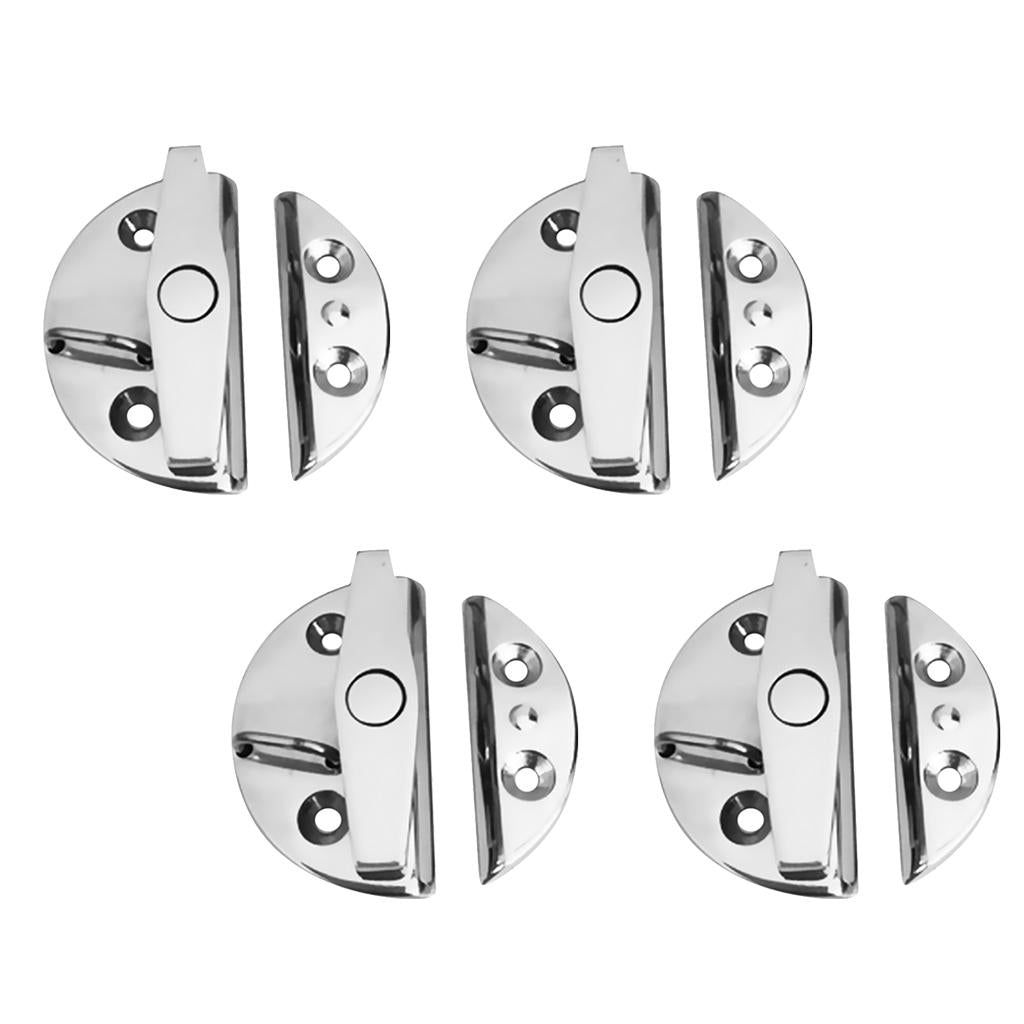 4 Pieces 316 Stainless Steel Twist Lock Round Marine Boat Door Catch Latch