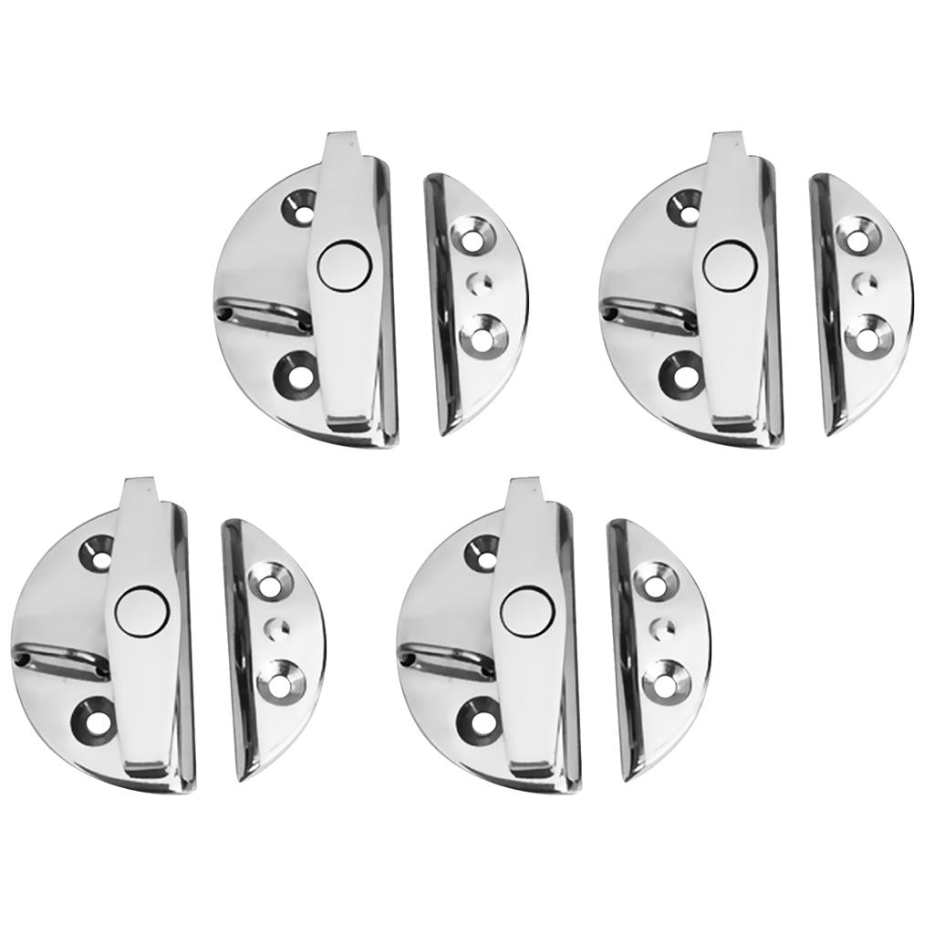 4 Pieces 316 Stainless Steel Twist Lock Round Marine Boat Door Catch Latch