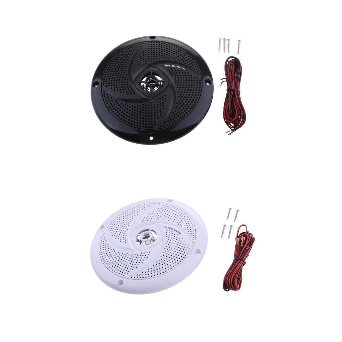 2 Pieces Waterproof Round Speaker Sound System for Boat Marine Car RV