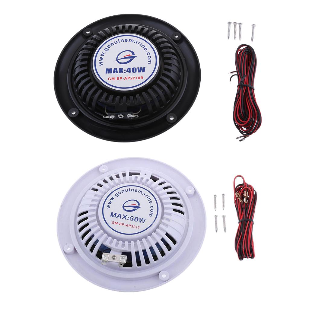 2 Pieces Waterproof Round Speaker Sound System for Boat Marine Car RV