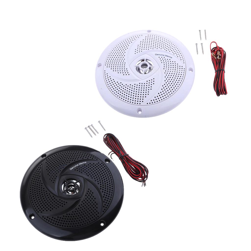 2 Pieces Waterproof Round Speaker Sound System for Boat Marine Car RV