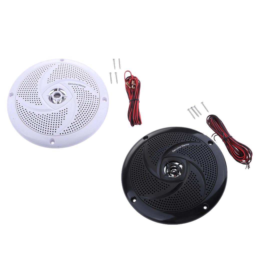 2 Pieces Waterproof Round Speaker Sound System for Boat Marine Car RV