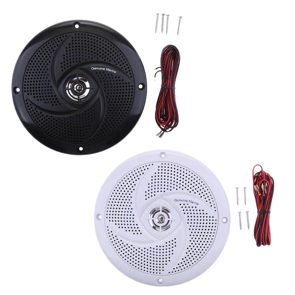 2 Pieces Waterproof Round Speaker Sound System for Boat Marine Car RV