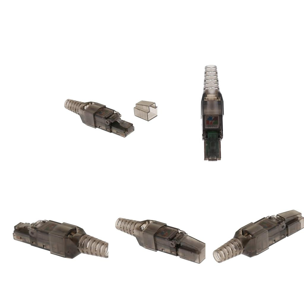 5Pieces CAT6A Network Connector Modular Plugs Connectors Ethernet