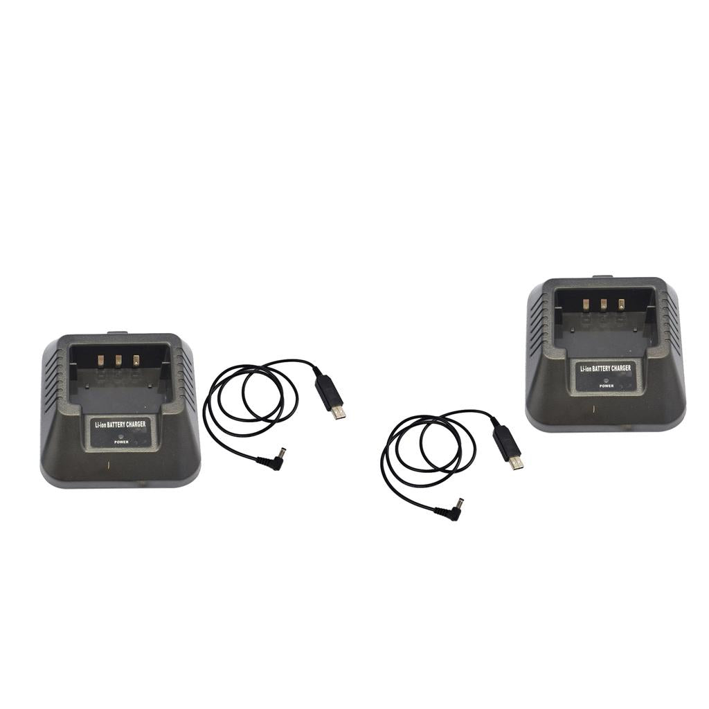 2Pieces USB Charger Adapter for Baofeng UV-5R DM-5R BF-F8HP Plus 2-Way Radio
